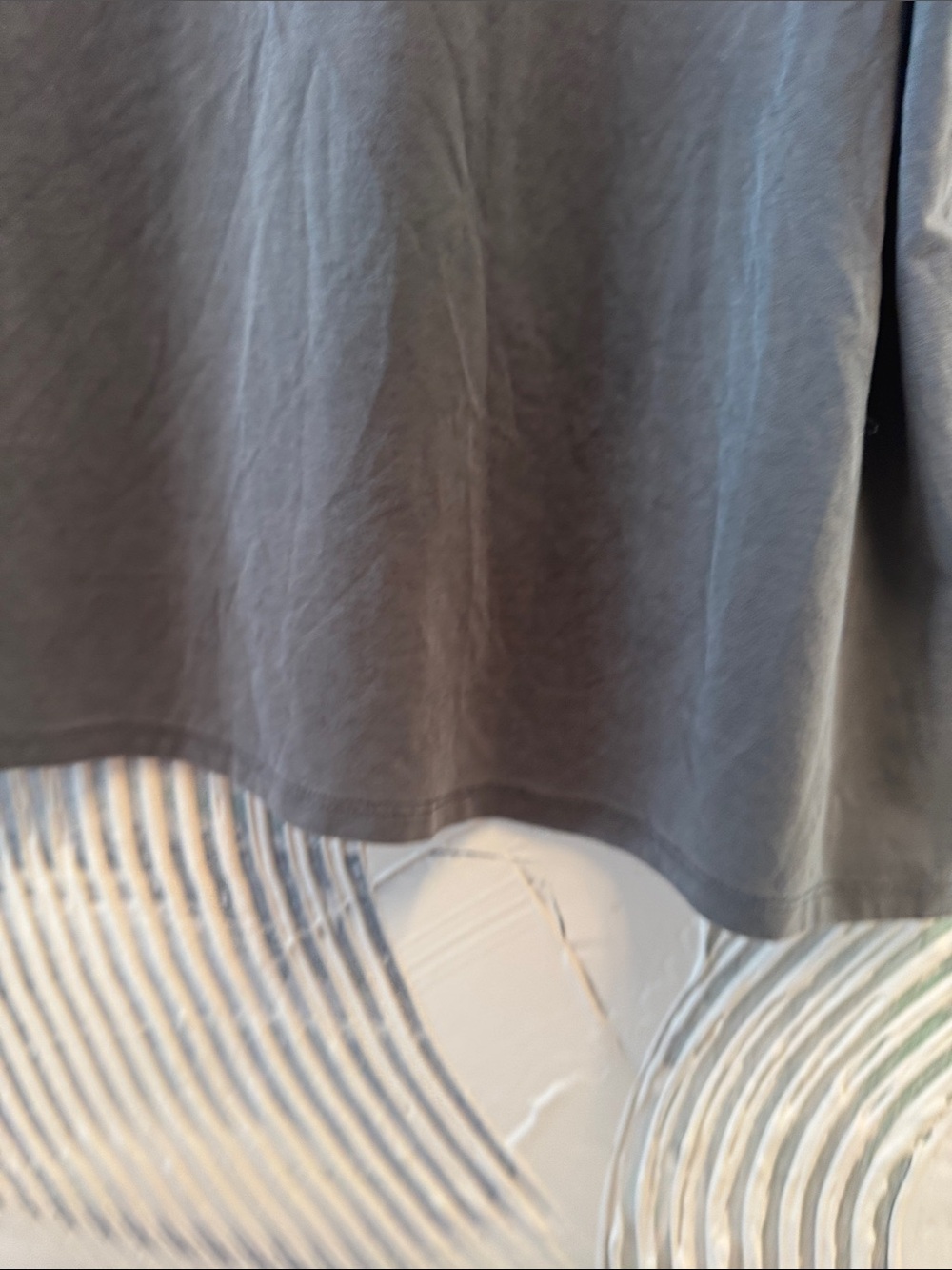 Abercrombie & Fitch Slate Gray V-Neck Boxy Tee N0509 - Picture 7 of 7